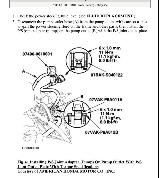 2007 Honda Ridgeline Service Repair Manual