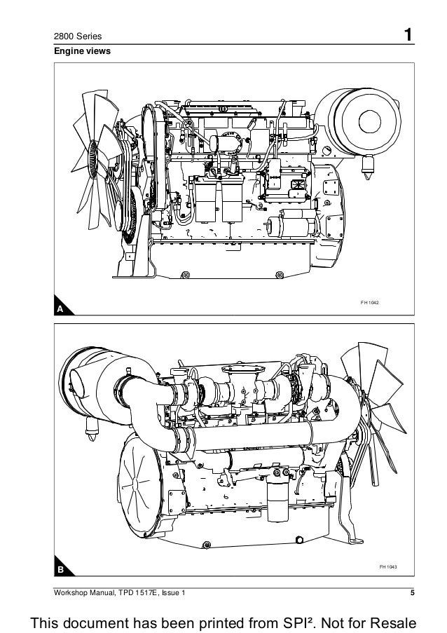 PERKINS 2800 SERIES 2806C-E18 TAG1 DIESEL ENGINE Service Repair Manual