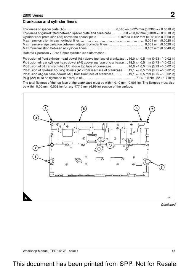 PERKINS 2800 SERIES 2806CE18 TAG1 DIESEL ENGINE Service Repair Manual