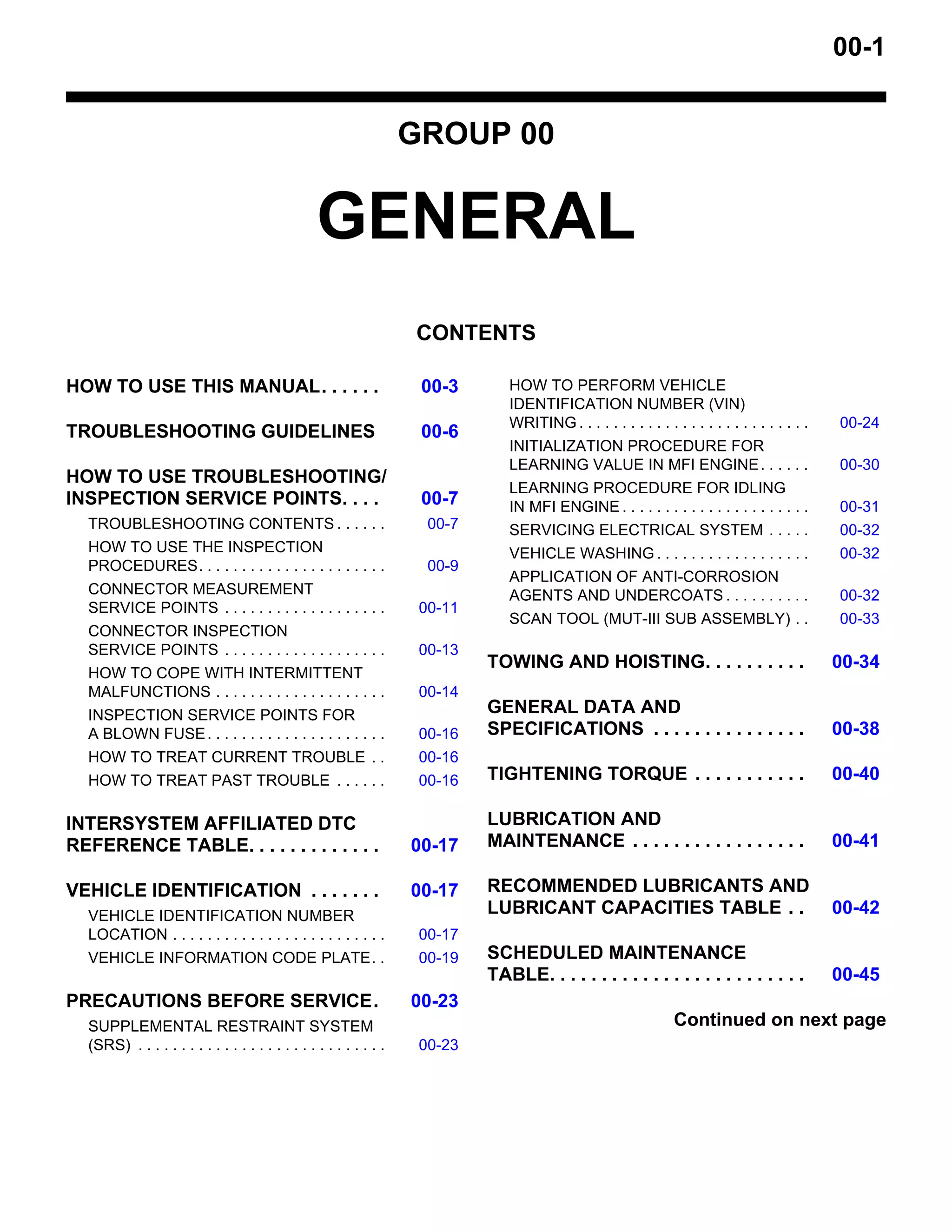 2007 MITSUBISHI ECLIPSE SERVICE MANUAL PDF visual data 4