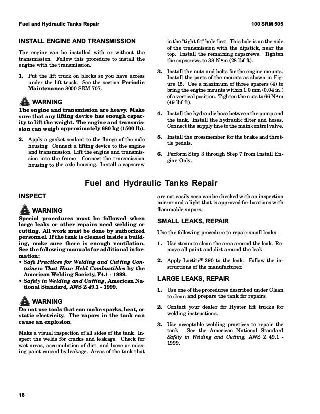 Hyster H60XM (H177) Forklift Service Repair Manual