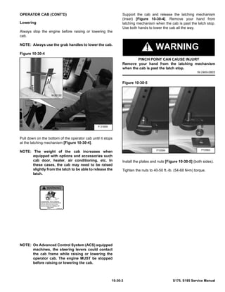 BOBCAT S175 SKID STEER LOADER Service Repair Manual S/N A8NY11001 ...