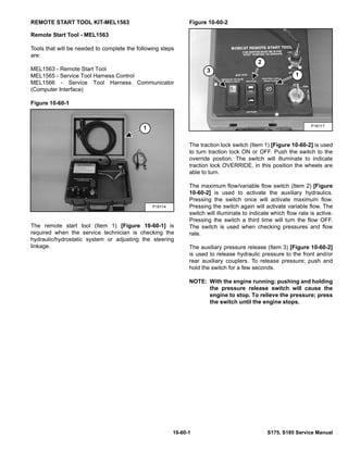 BOBCAT S175 SKID STEER LOADER Service Repair Manual S/N A8NY11001 ...