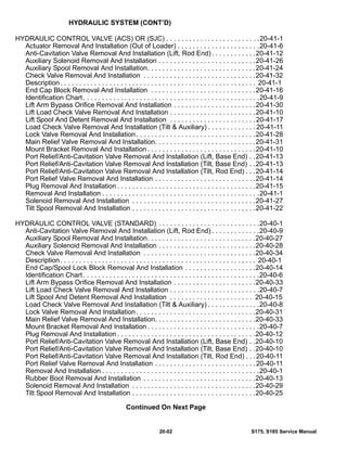 BOBCAT S175 SKID STEER LOADER Service Repair Manual S/N A8NY11001 ...