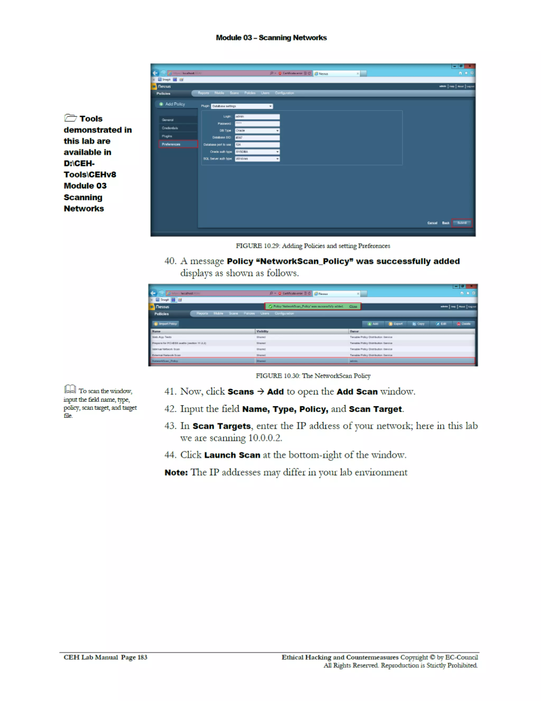 Cehv8 Labs - Module03: Scanning Networks.