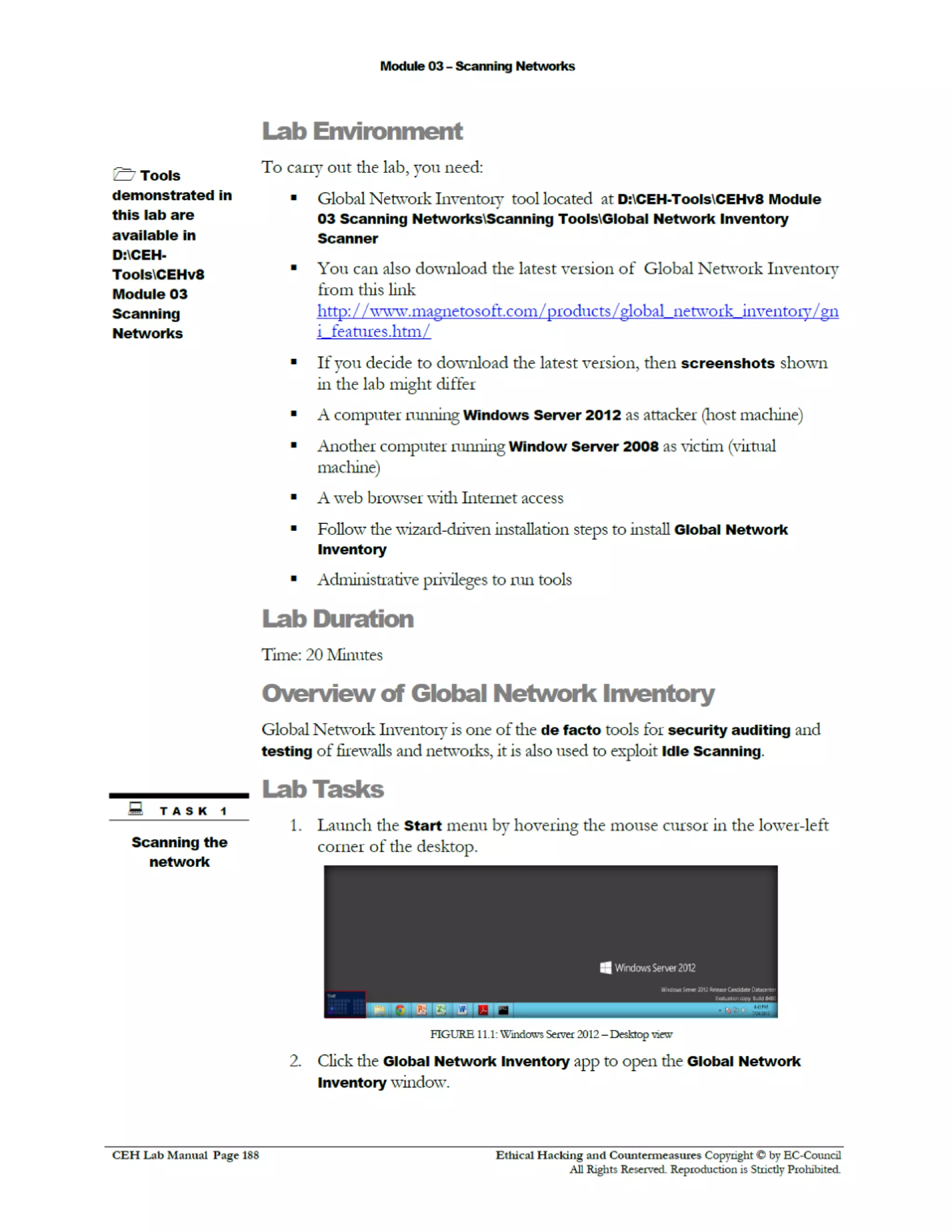 Cehv8 Labs - Module03: Scanning Networks.