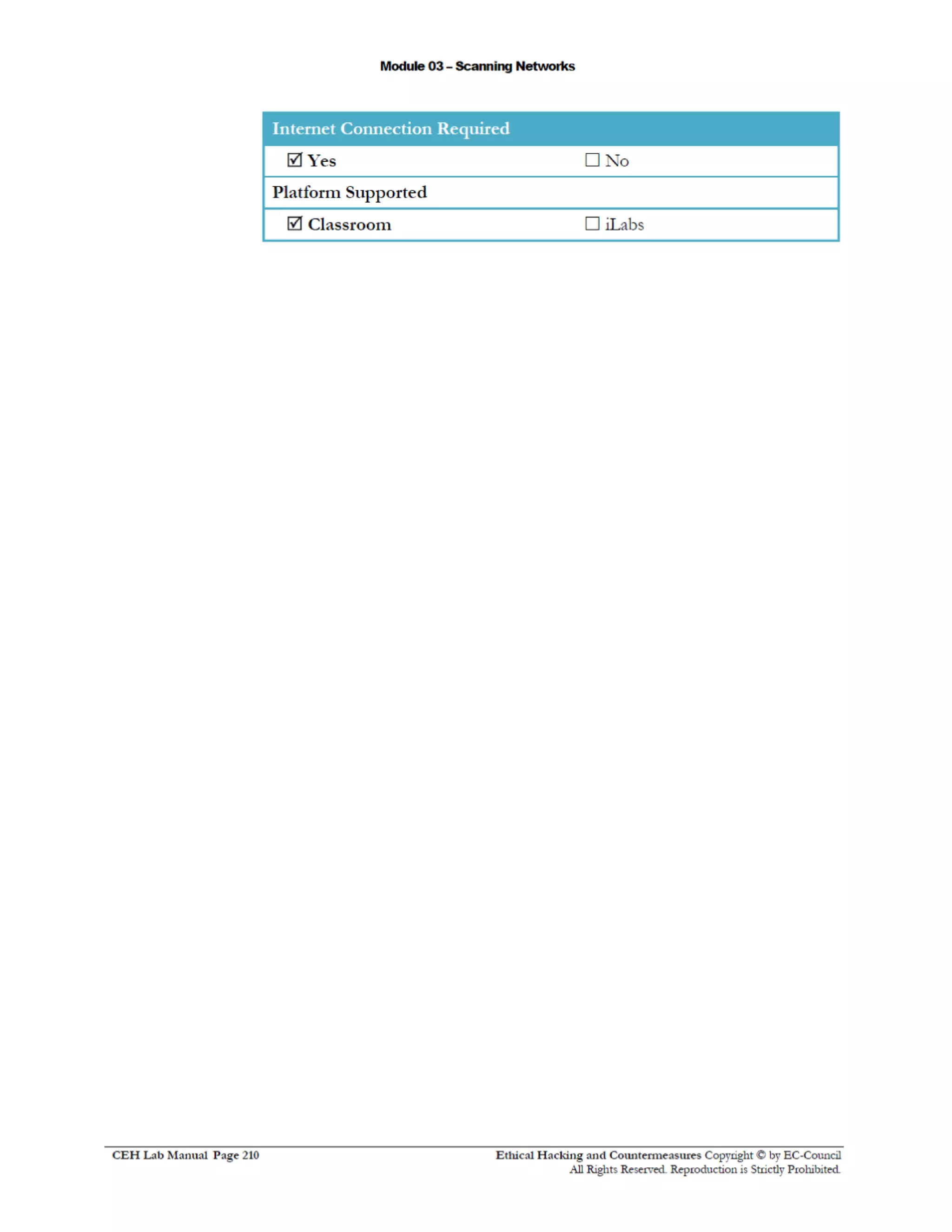 Cehv8 Labs - Module03: Scanning Networks.