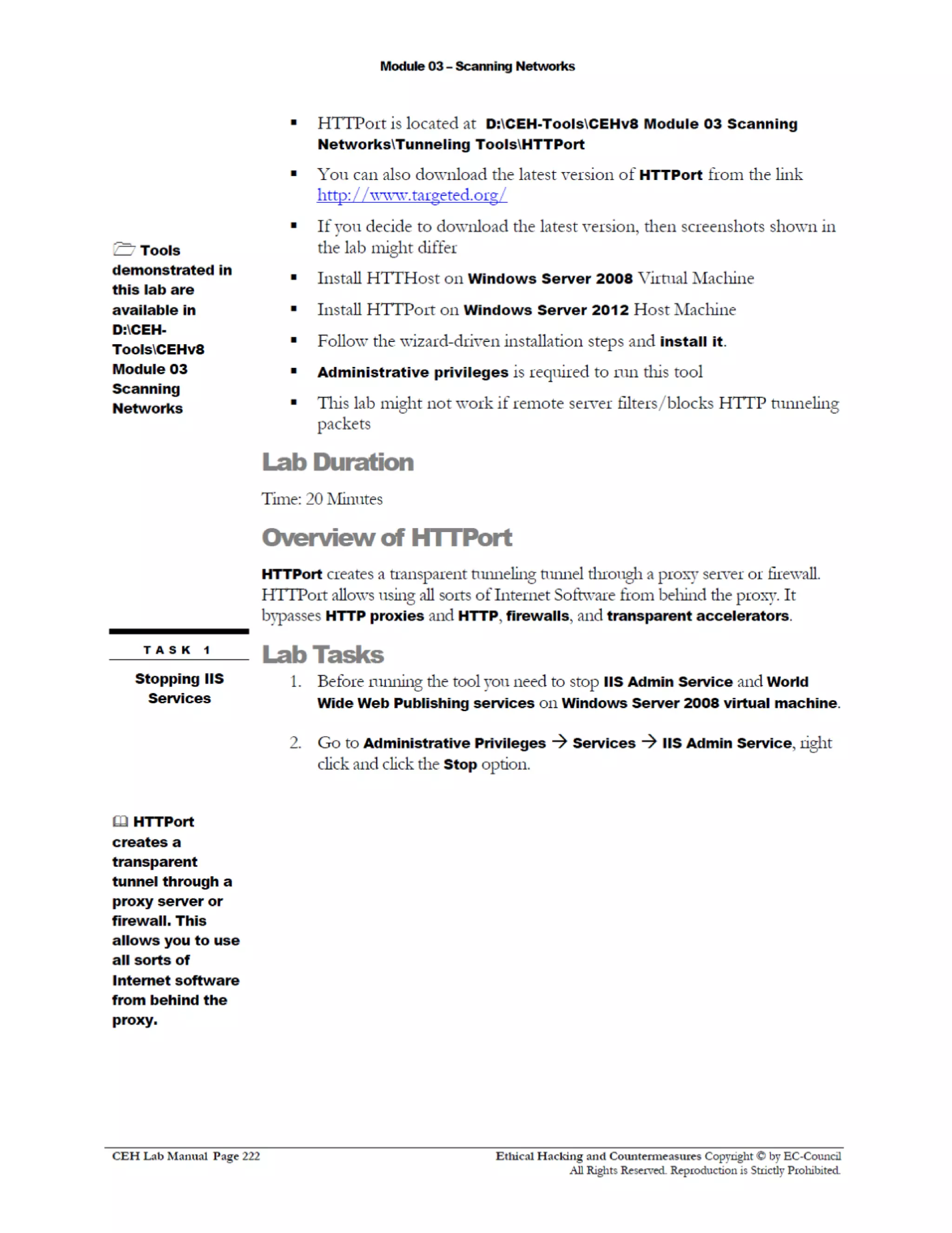 Cehv8 Labs - Module03: Scanning Networks.
