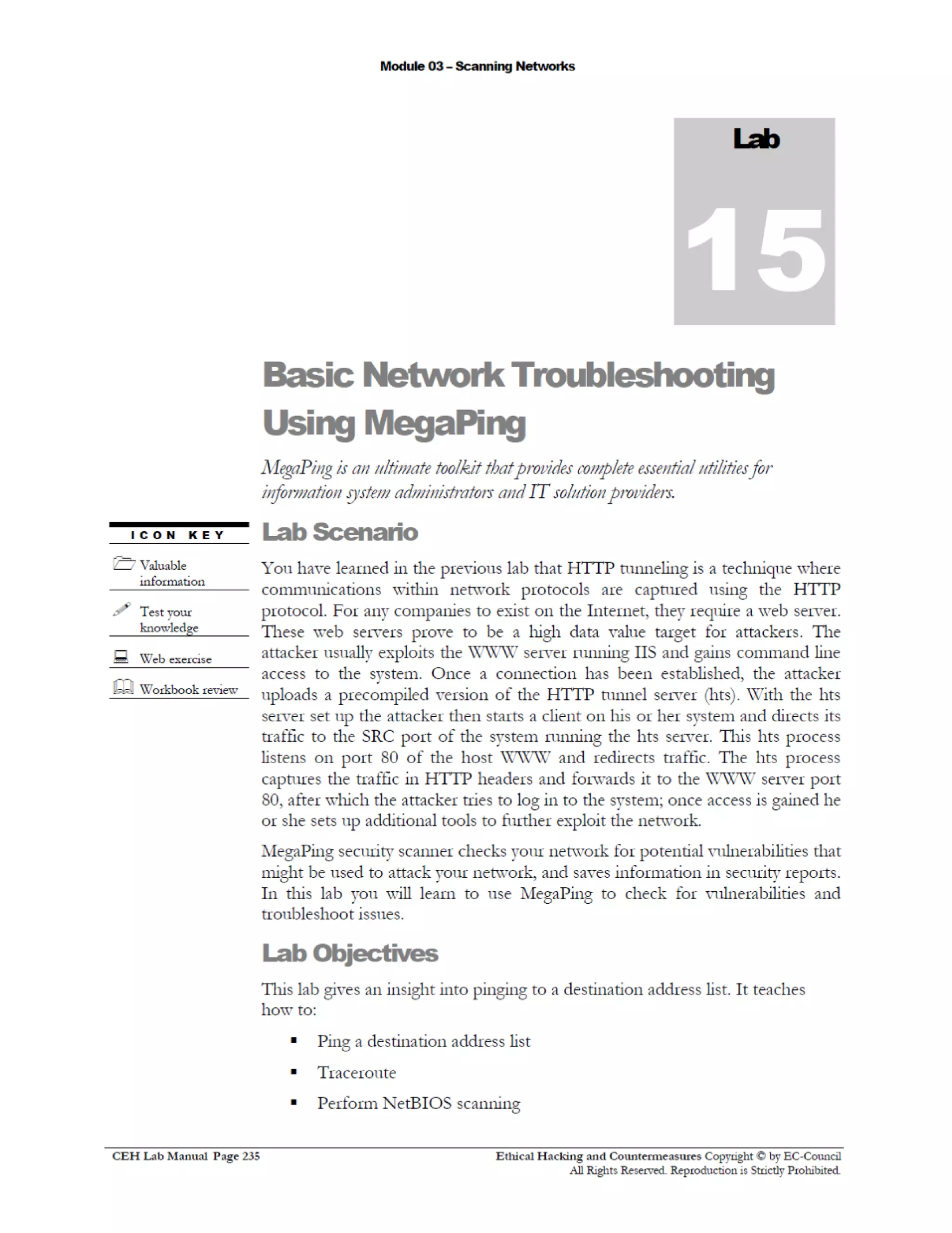 Cehv8 Labs - Module03: Scanning Networks.