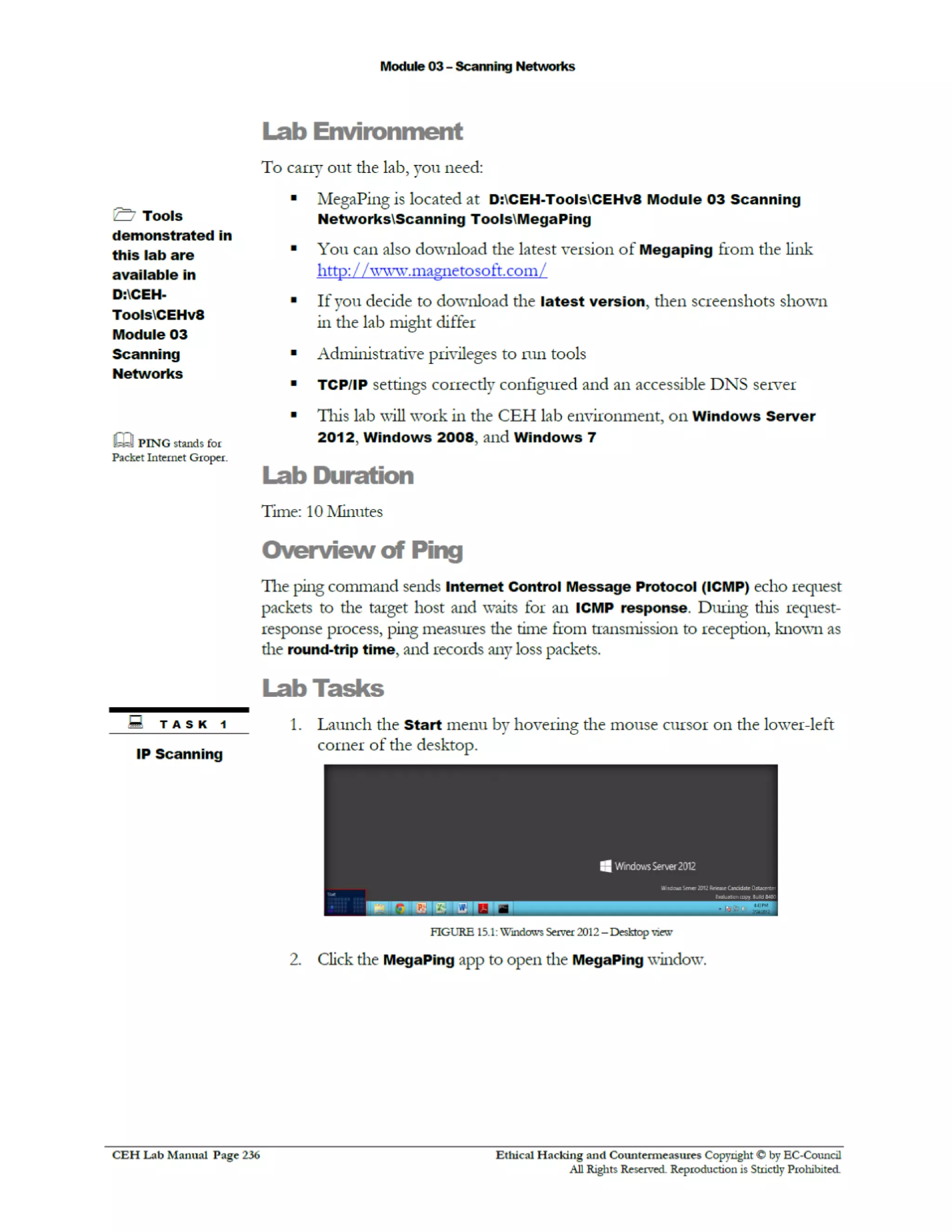 Cehv8 Labs - Module03: Scanning Networks.