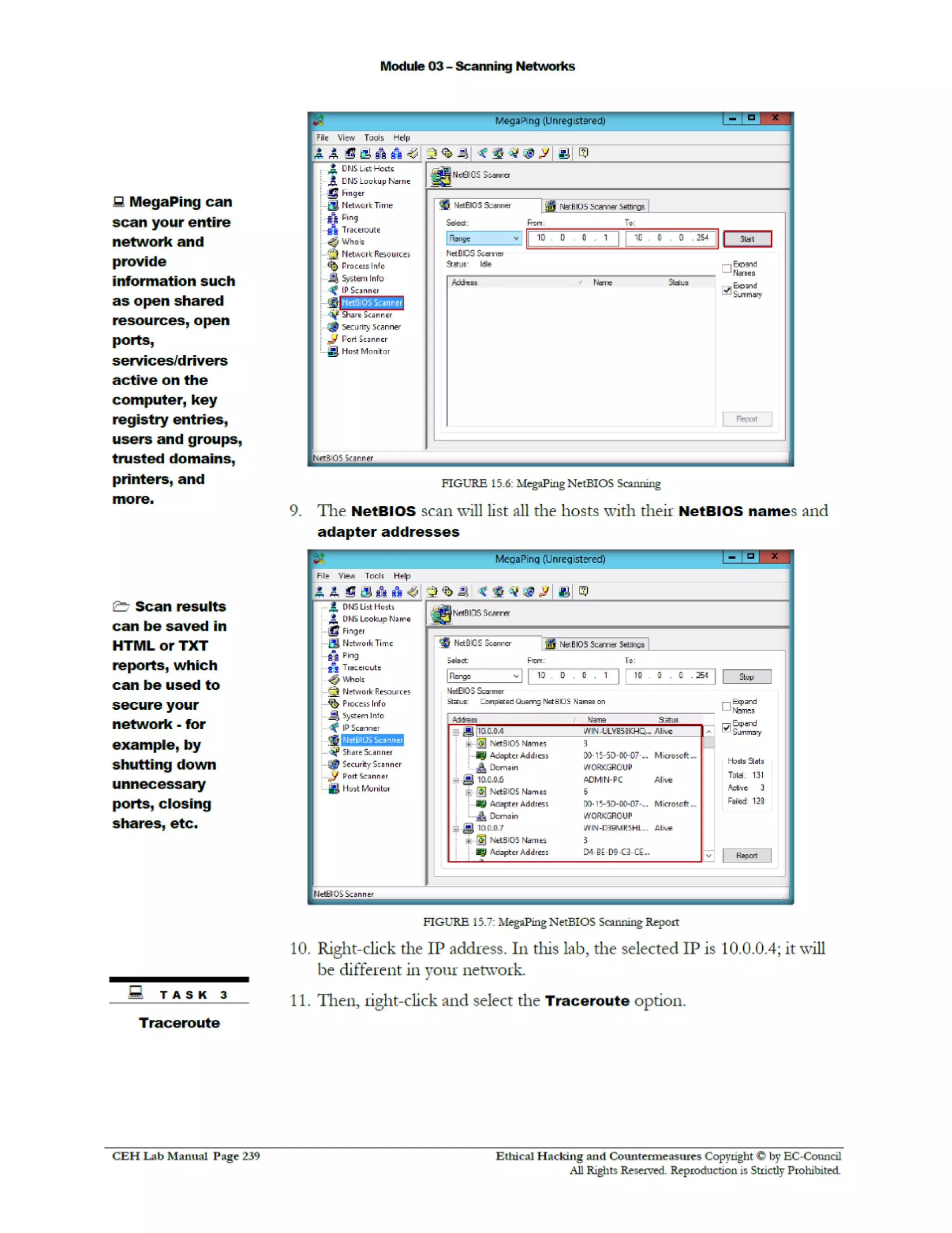 Cehv8 Labs - Module03: Scanning Networks.
