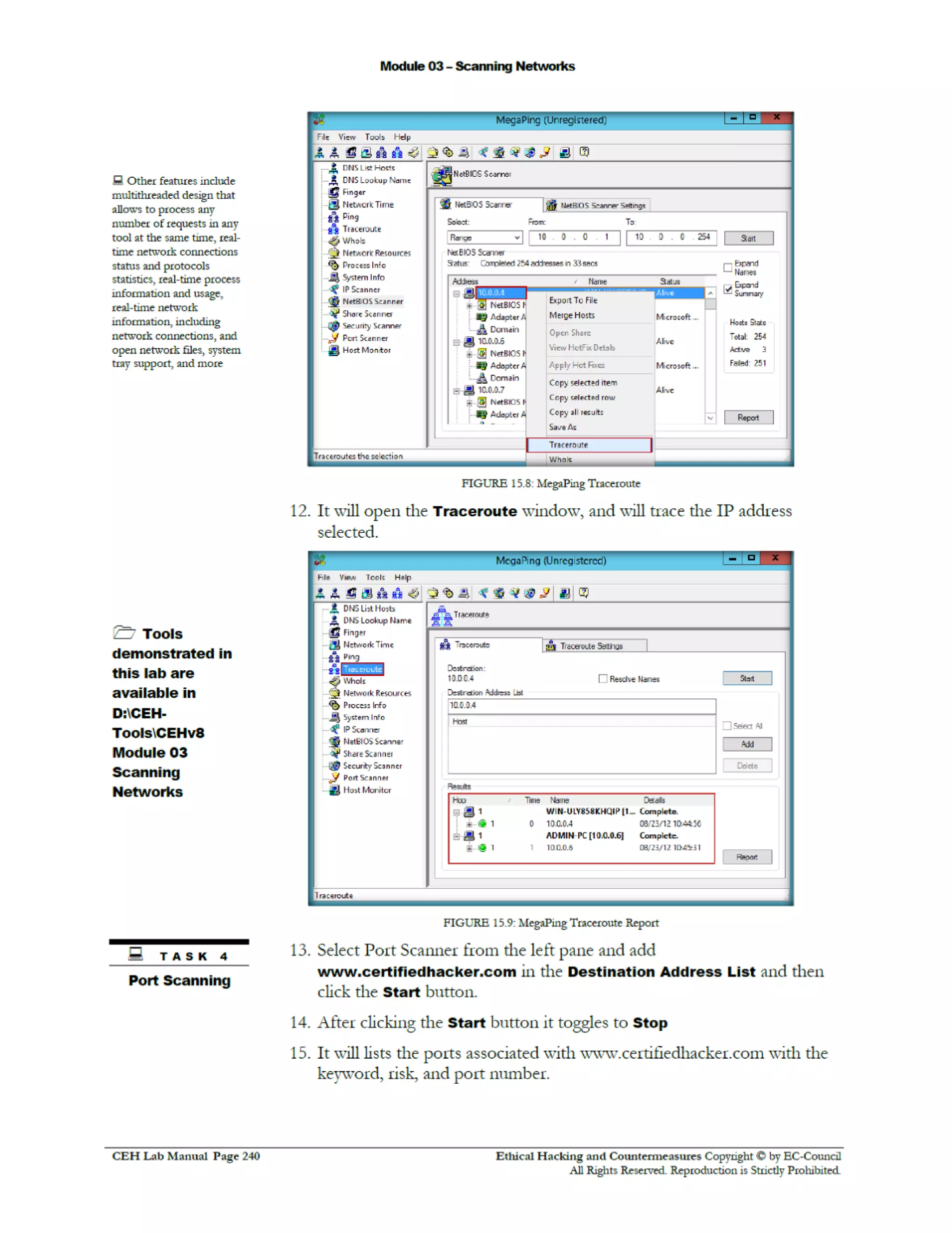 Cehv8 Labs - Module03: Scanning Networks.