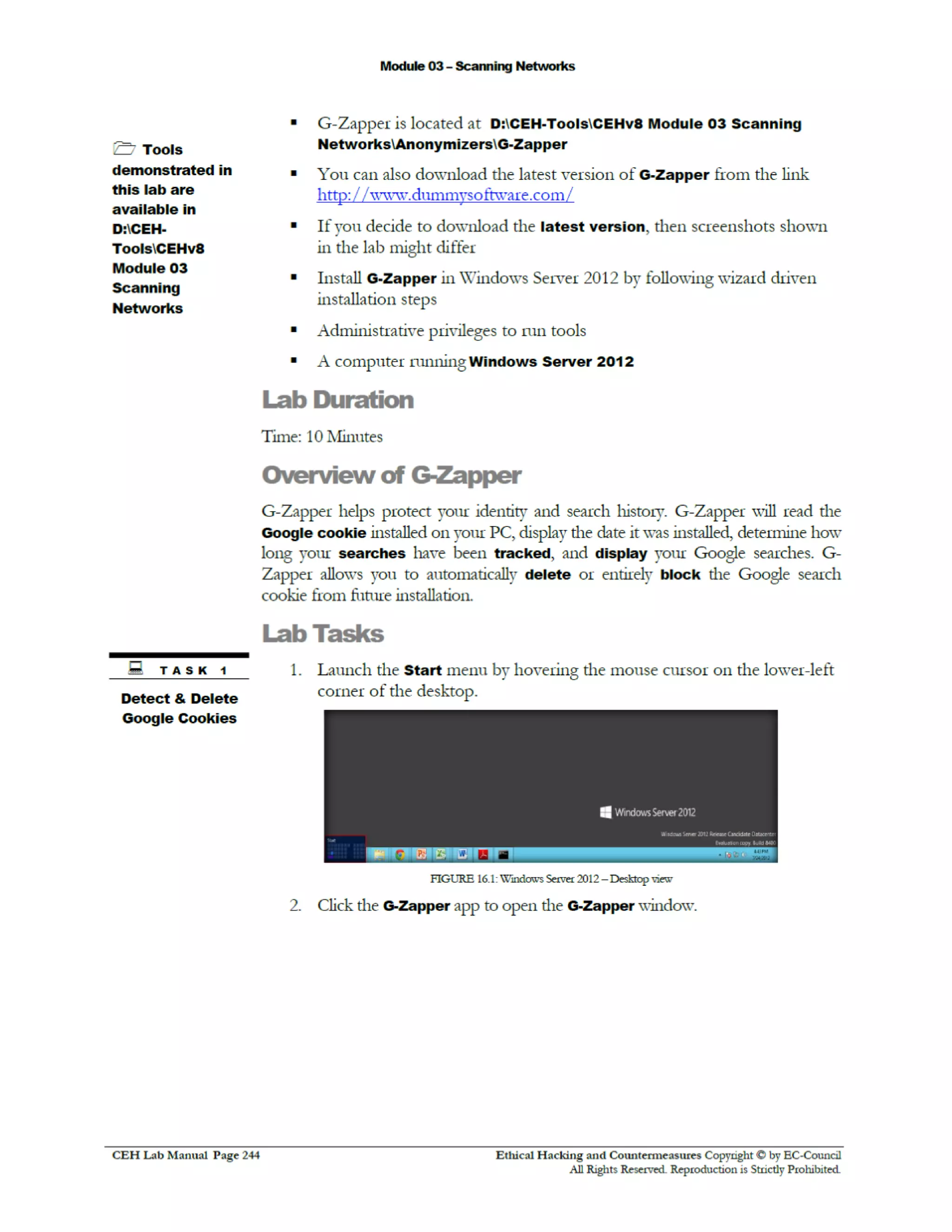 Cehv8 Labs - Module03: Scanning Networks.