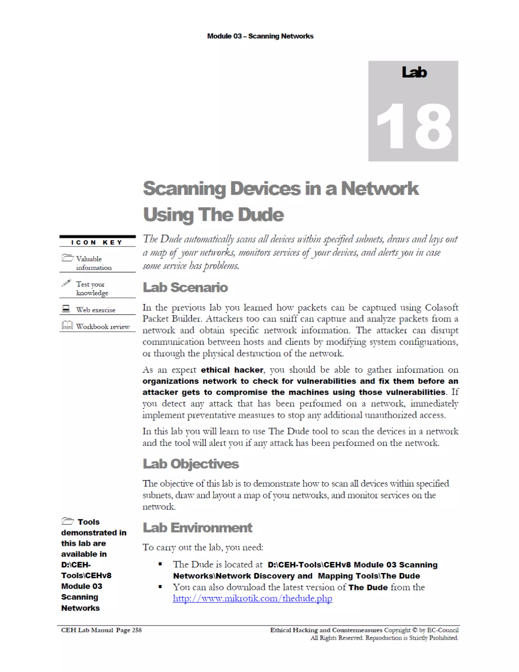 Cehv8 Labs - Module03: Scanning Networks.