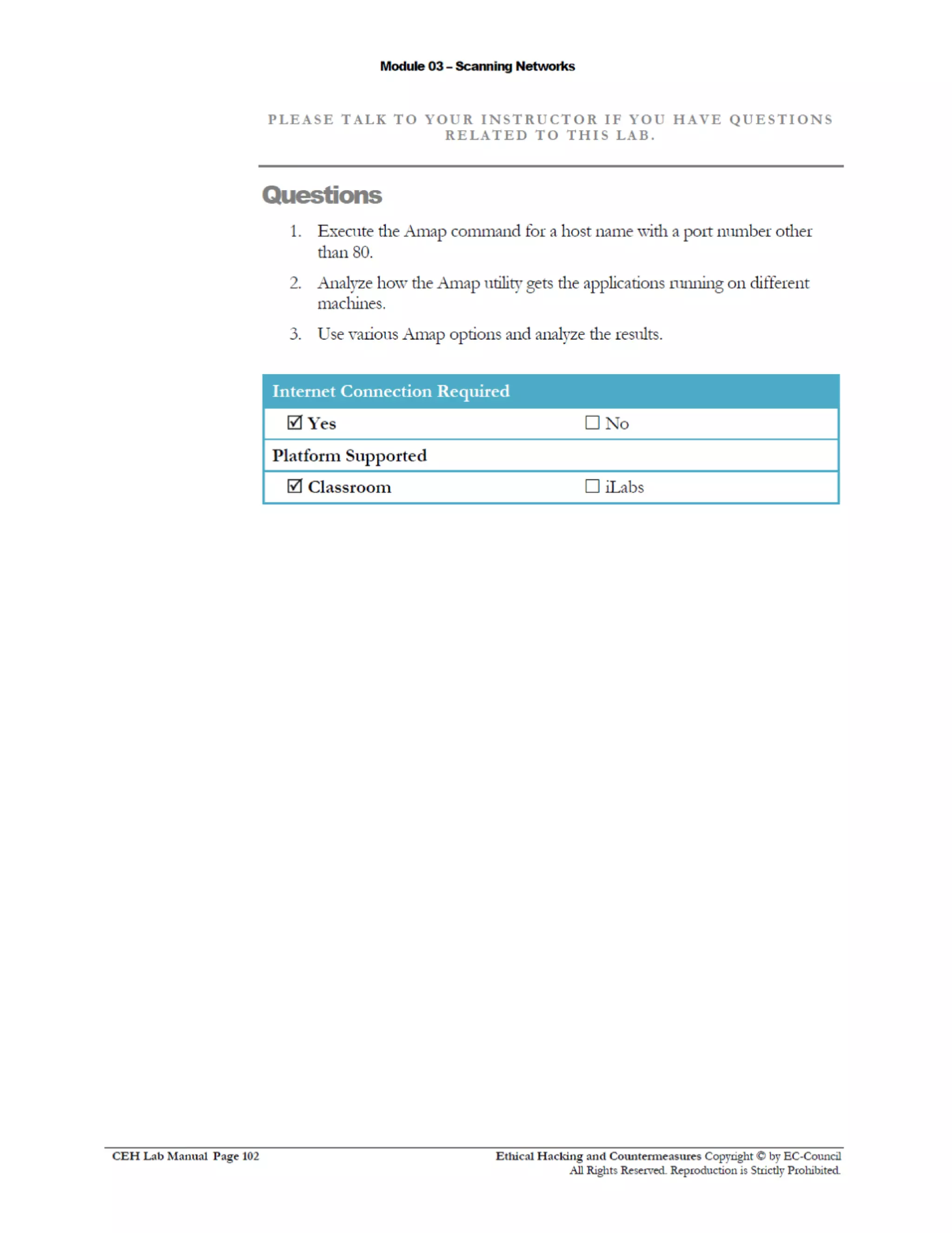 Cehv8 Labs - Module03: Scanning Networks.