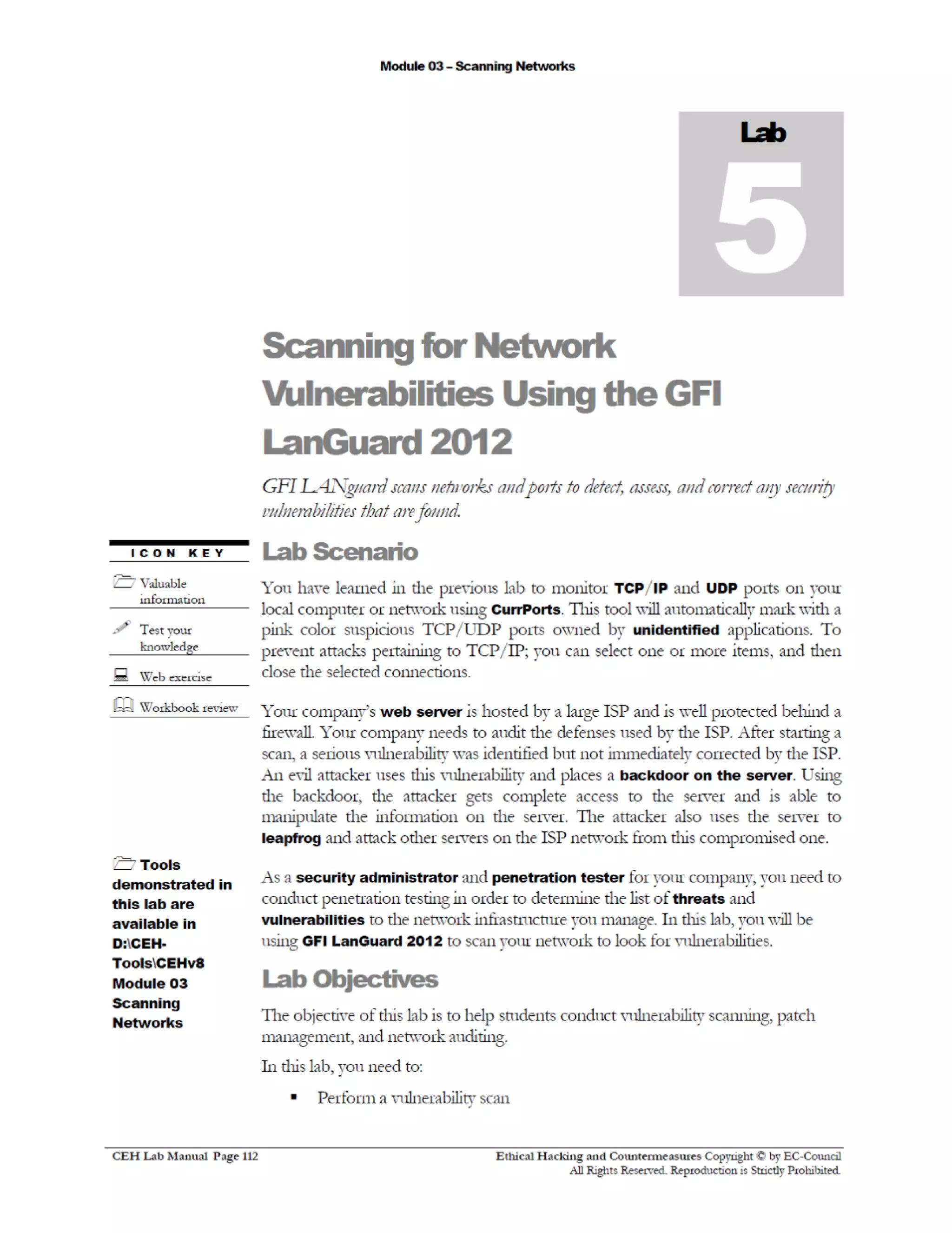 Cehv8 Labs - Module03: Scanning Networks.