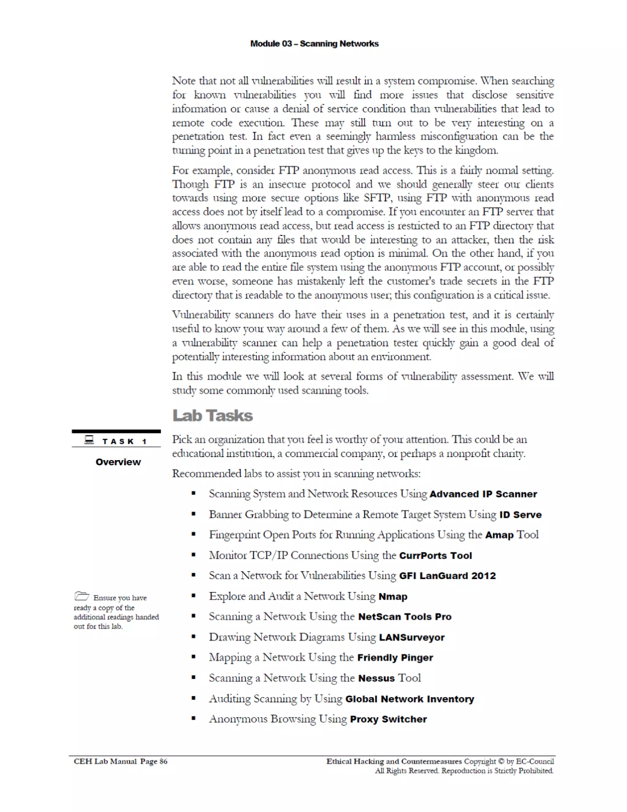 Cehv8 Labs - Module03: Scanning Networks.