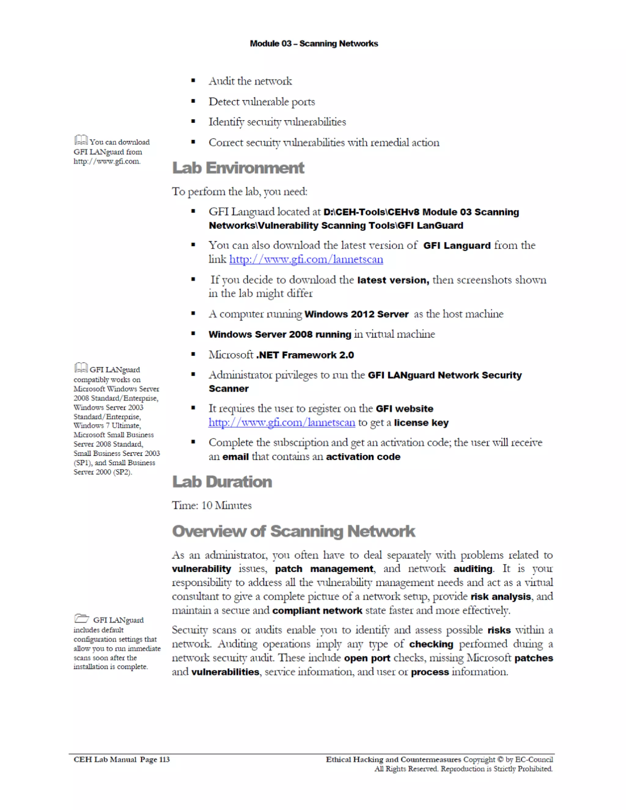 Cehv8 Labs - Module03: Scanning Networks.