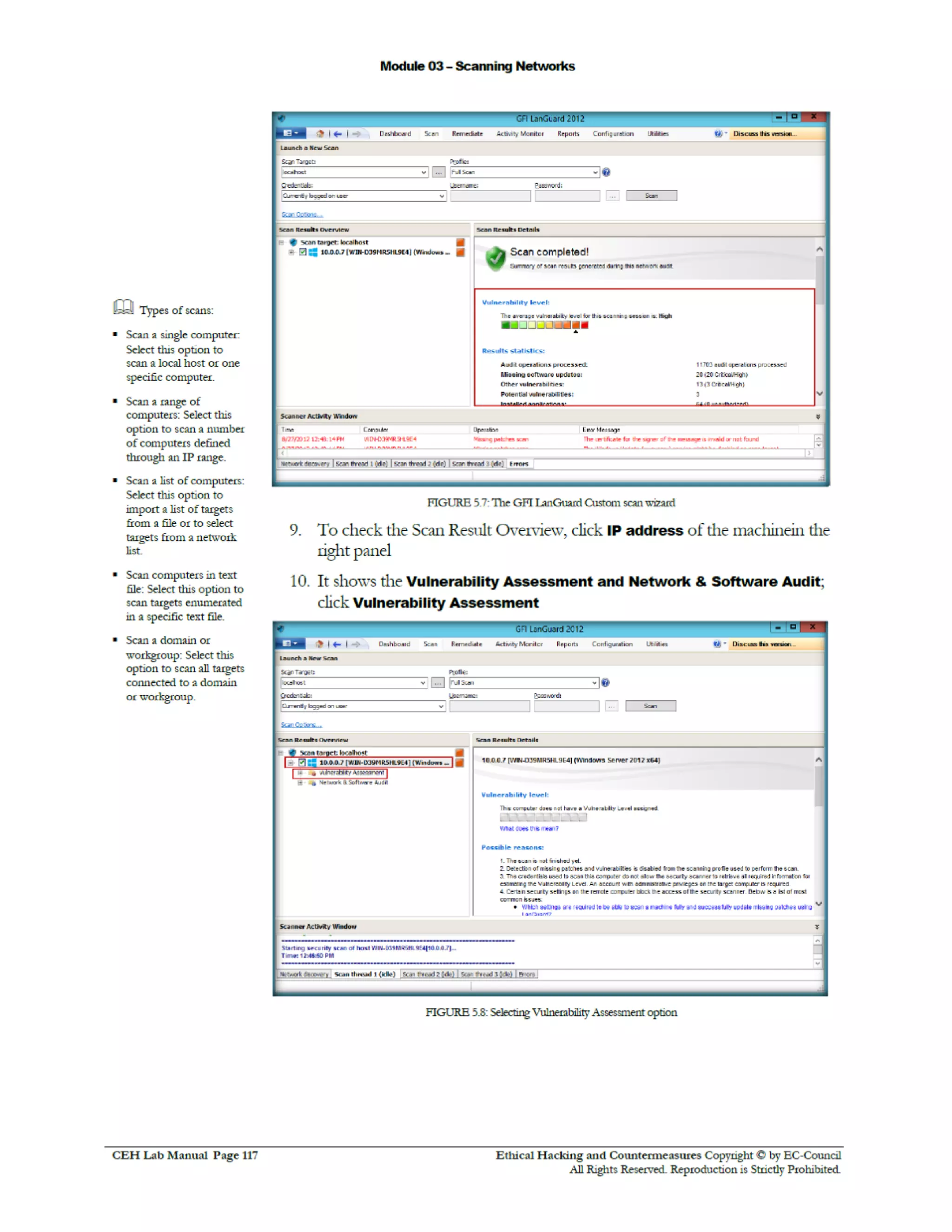 Cehv8 Labs - Module03: Scanning Networks.