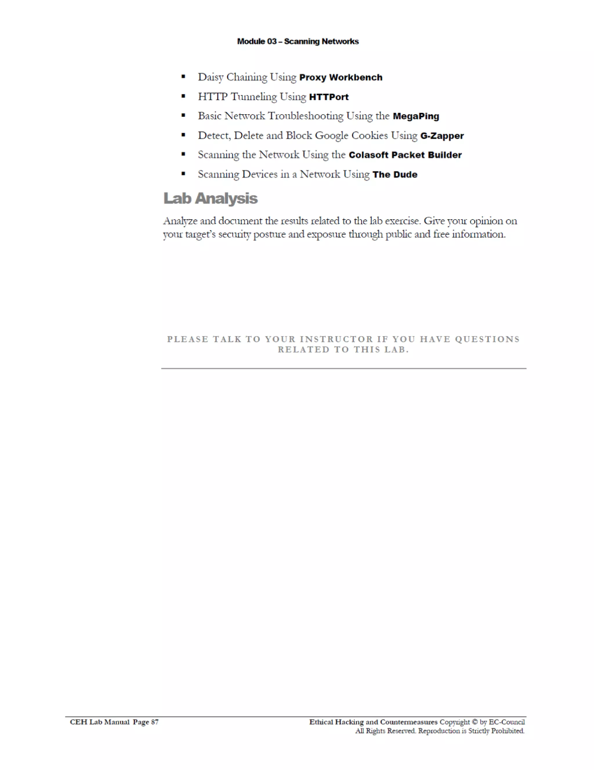 Cehv8 Labs - Module03: Scanning Networks.