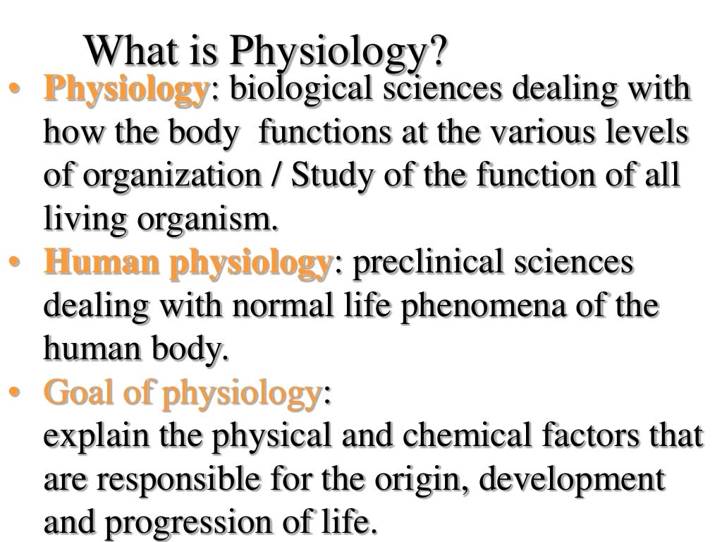 Physiology definition