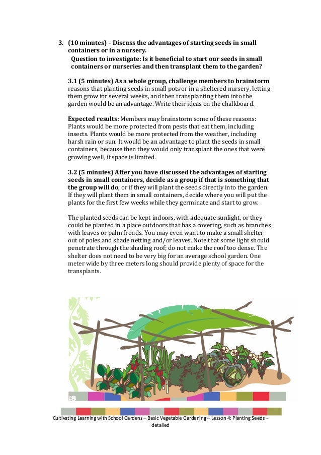 Lesson 4, Basic School Vegetable Gardening - Starting Your Plants fro…