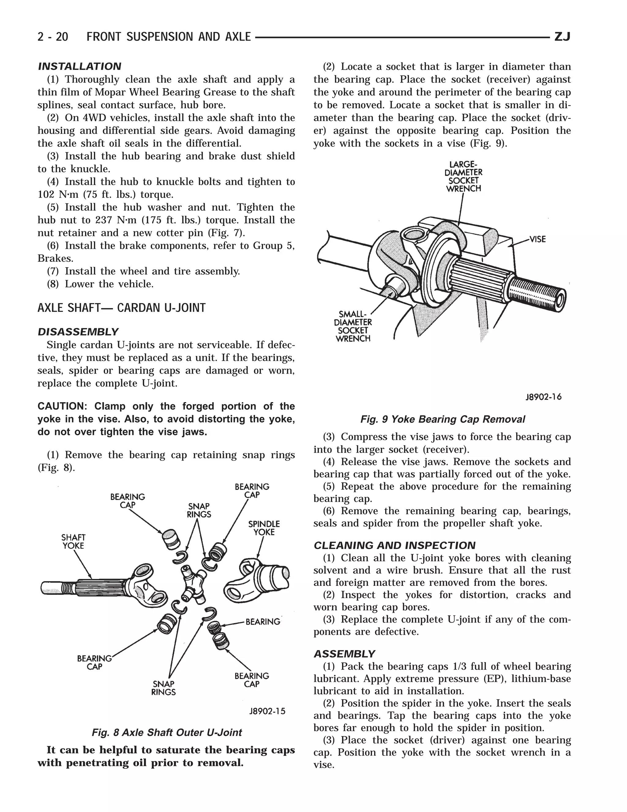 1995 JEEP CHEROKEE SERVICE MANUAL PDF visual data 5