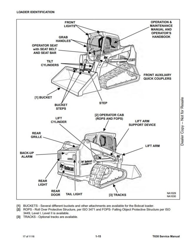 BOBCAT T630 COMPACT TRACK LOADER Service Repair Manual SN：A7PV11001 AND