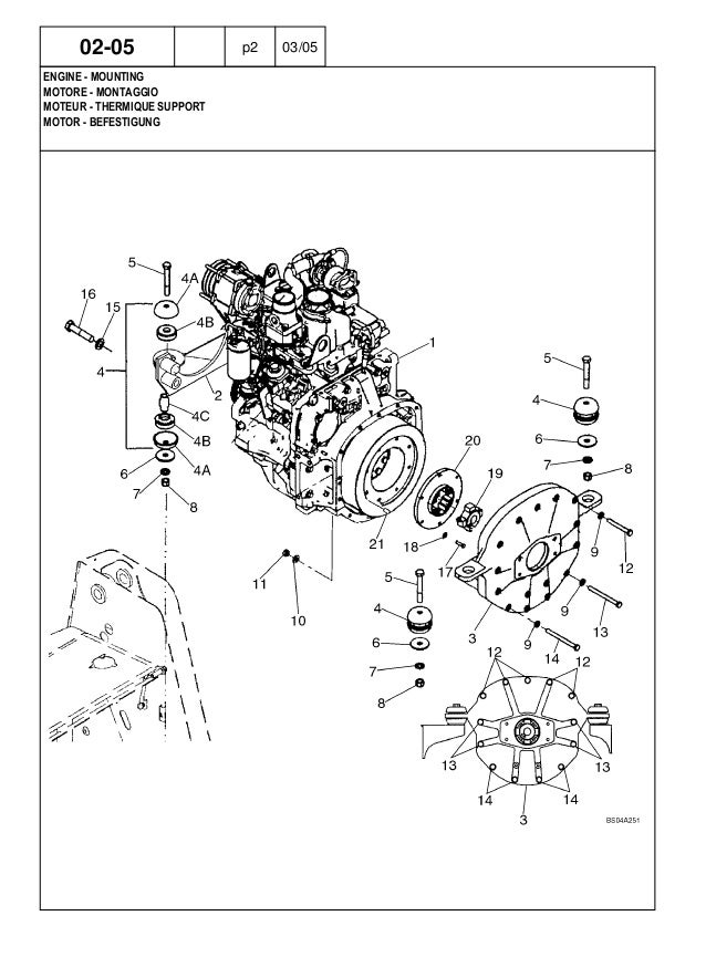 New Holland LS180.B Skid Steer Loader Parts Catalogue Manual