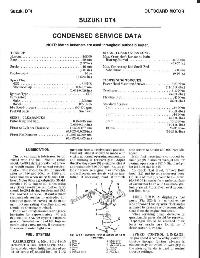 Suzuki dt15 service manual
