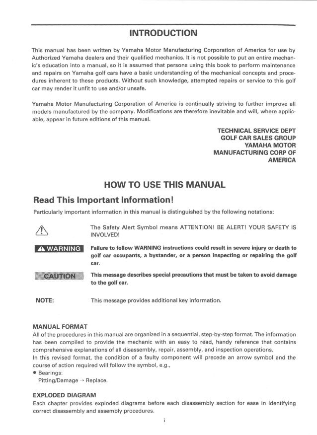 Yamaha G20 A Golf Cart Service Repair Manual