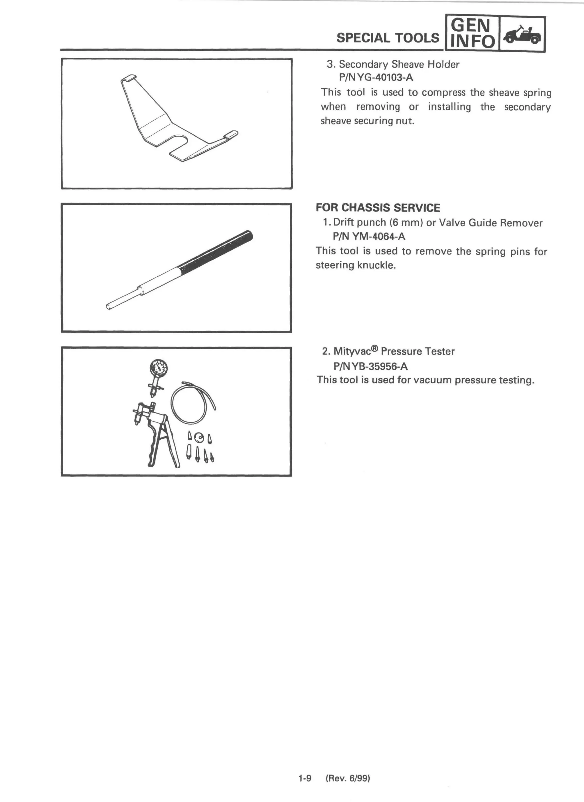 1999 YAMAHA G16 GOLF CART SERVICE MANUAL PDF visual data 5