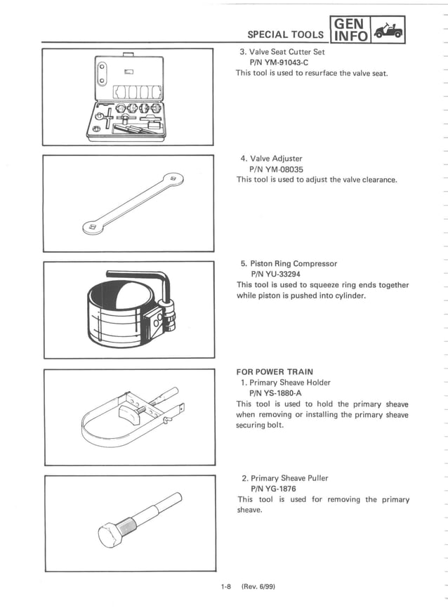 1999 YAMAHA G16 GOLF CART SERVICE MANUAL PDF visual data 8