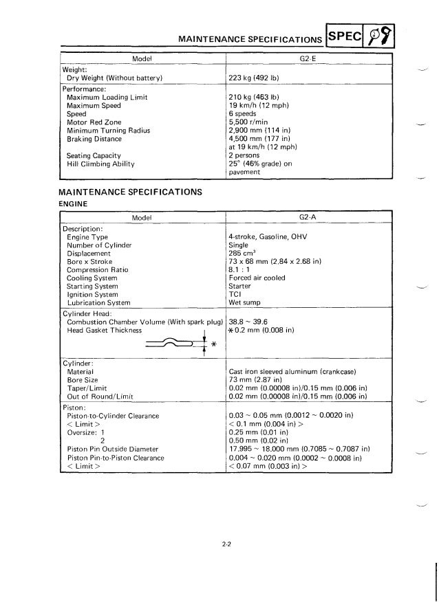 Yamaha G9-AJ Golf Cart Service Repair Manual g9 engine diagram 