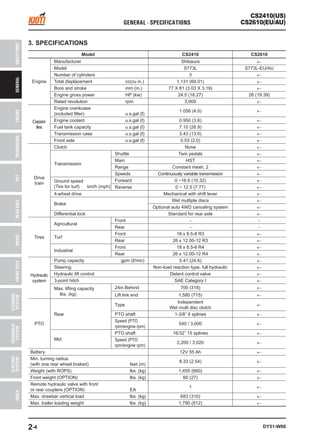Kioti Daedong CS2410 (US) Tractor Service Repair Manual | PDF