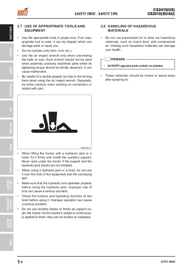 Kioti Daedong CS2410 (US) Tractor Service Repair Manual