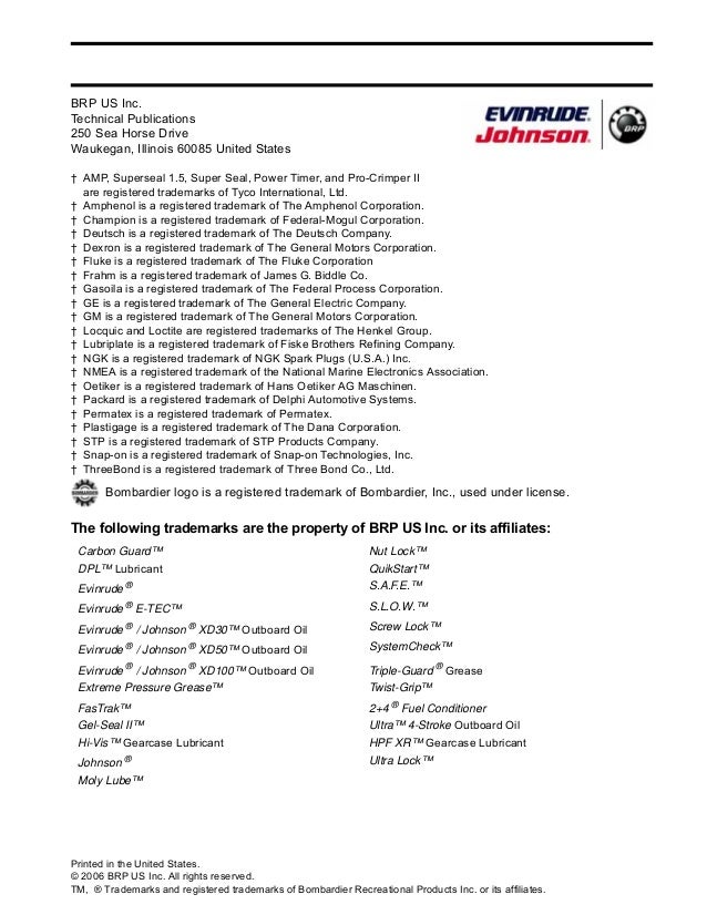 2007 Johnson Evinrude Outboard 60hp Service Repair Manual