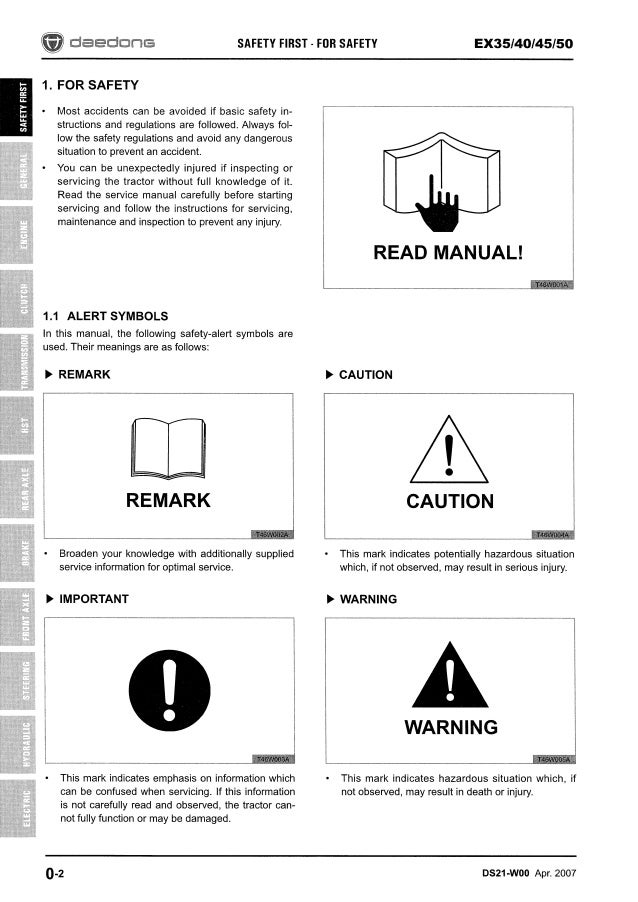 Kioti Tractor Service Manual