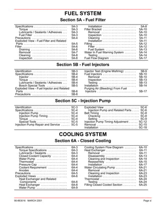 Mercury MerCruiser D1.7L DTI (0M055001 and Above) Service Repair Manual