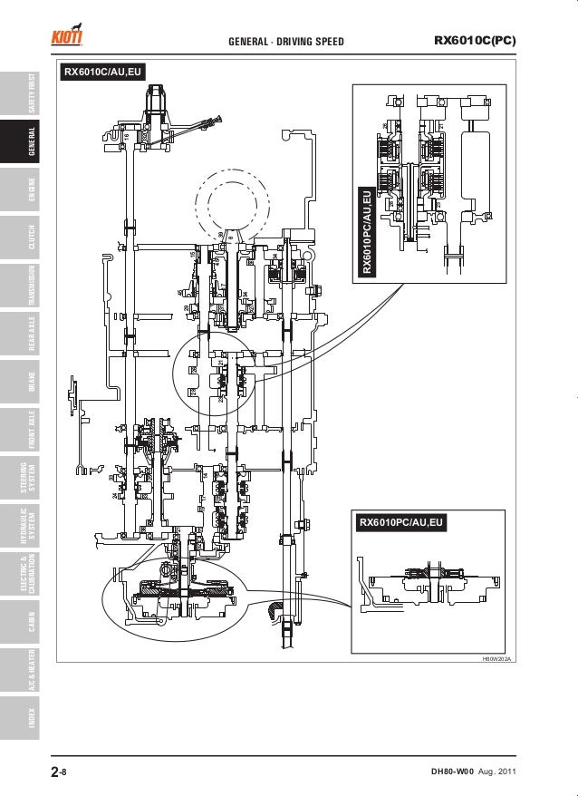 Kioti Daedong RX6010PC Tractor Service Repair Manual