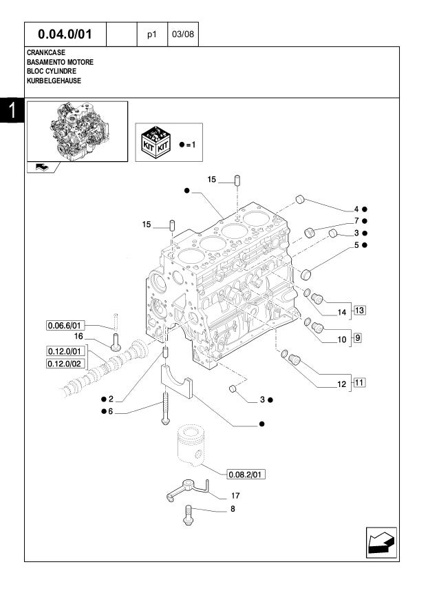 New Holland B95BLR Backhoe Loader Parts Catalogue Manual