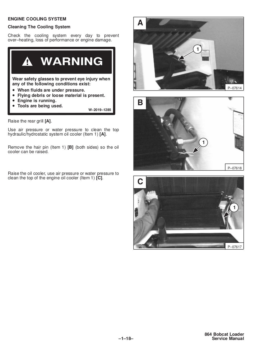 BOBCAT 864 COMPACT TRACK LOADER Service Repair Manual S/N 516911001