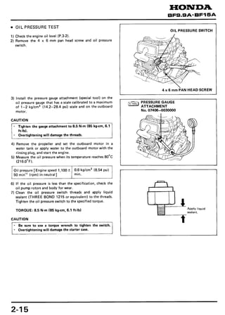 Kit D'entretien Honda Marine Pour Moteur Hors-bord BF15A/B - Neuf