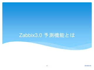 Zabbix3.0 予測機能とは
2016/03/164
 