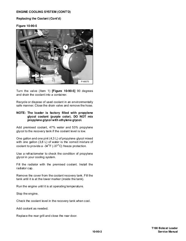 BOBCAT T190 COMPACT TRACK LOADER Service Repair Manual S/N 527911001