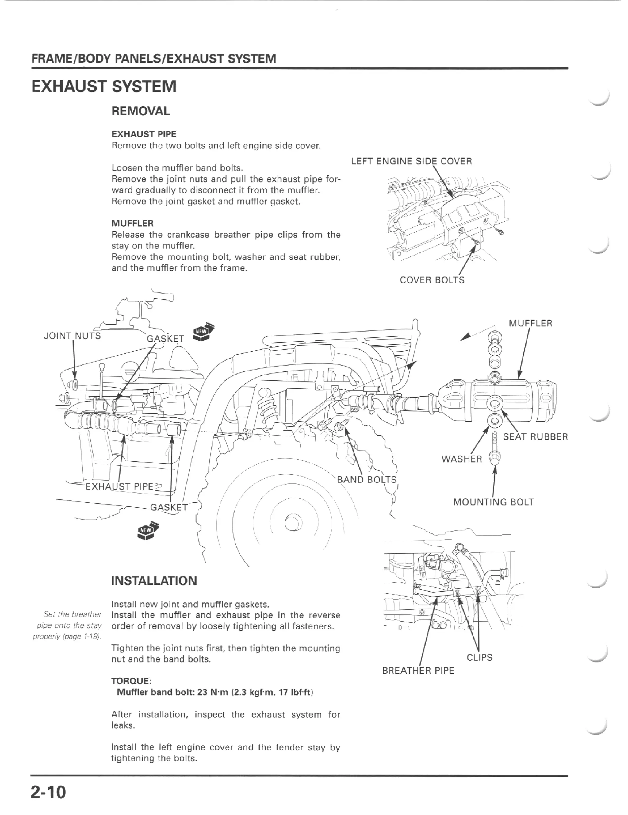 2015 HONDA RUBICON SERVICE MANUAL visual data 3