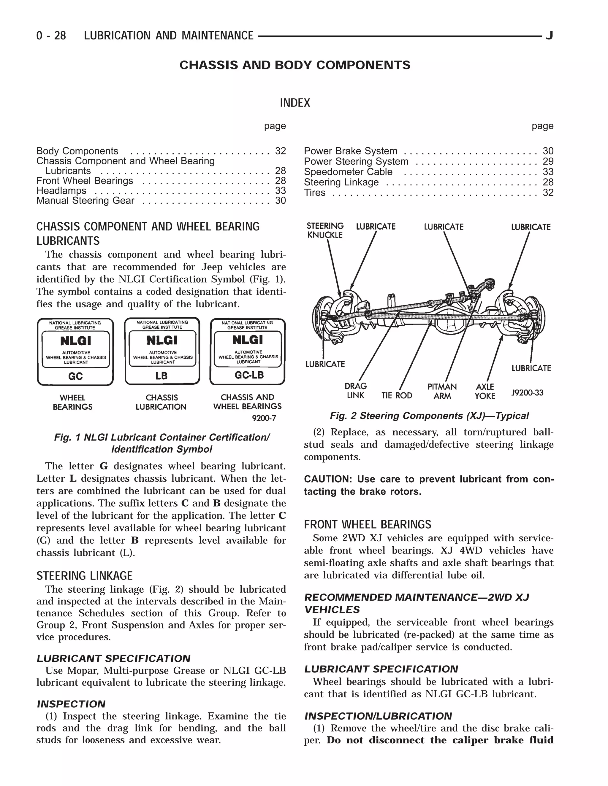 1995 JEEP CHEROKEE / WRANGLE Service Repair Manual | PDF
