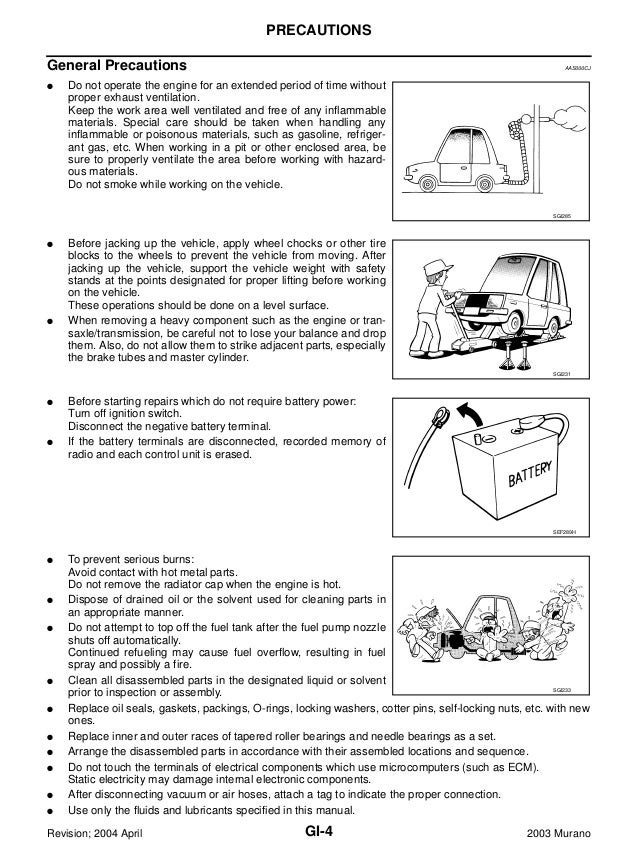 03 Nissan Murano Service Repair Manual