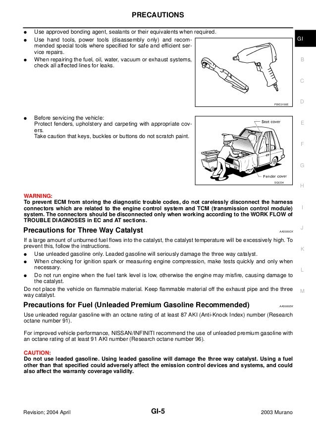 03 Nissan Murano Service Repair Manual