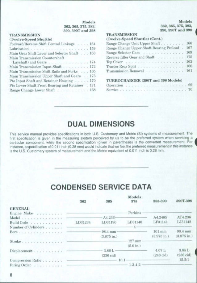 Massey Ferguson Mf365 Tractor Service Repair Manual